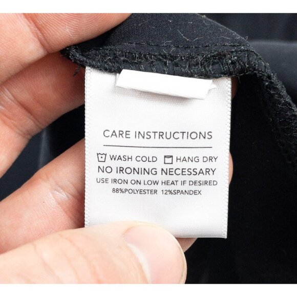 Mizzen+Main Leeward Shirt Men Large Classic Solid Black Short Sleeve Button-Down - Picture 8 of 14